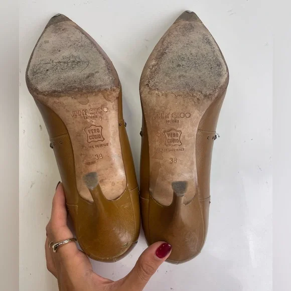 Jimmy Choo - Coroman Tobacco size 8 Heels - Picture 7 of 10